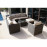 Barcelona Corner Group with Ice Bucket and Chair / Brown