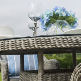 Oxford 4 Seat Round Dining Set with Heritage Chairs