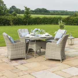 Oxford 4 Seat Round Dining Set with Venice Chairs