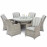 Oxford 6 Seat Round Ice Bucket Dining Set with Venice Chairs Lazy Susan
