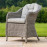 Oxford 6 Seat Round Fire Pit Dining Set with Heritage Chairs and Lazy Susan