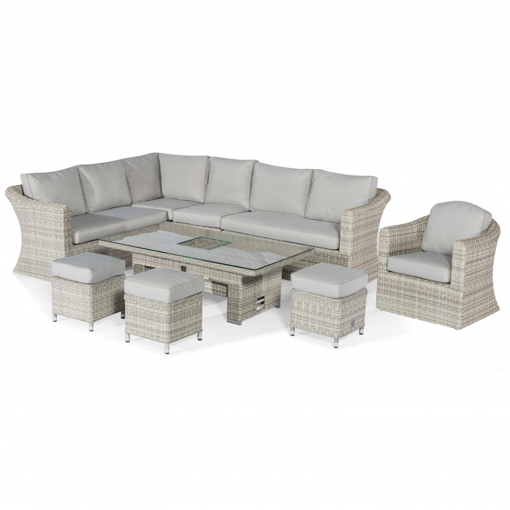 Oxford Deluxe Corner Dining Set with Rising Table and Armchair