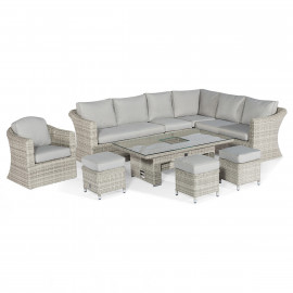 Oxford Deluxe Corner Dining Set with Rising Table and Armchair