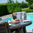 Victoria 4 Seat Round Dining Set with Square Chairs