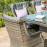 Victoria 6 Seat Rectangle Dining Set with Square Chairs