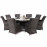 Victoria 8 Seat Round Dining Set with Square Chairs