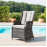 Victoria 8 Seat Round Dining Set with Square Chairs