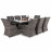 Victoria 8 Seat Rectangle Dining Set with Square Chairs