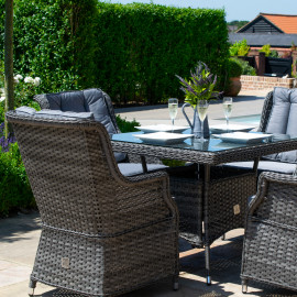 Victoria 4 Seat Square Dining Set with Square Chairs