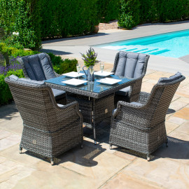 Victoria 4 Seat Square Dining Set with Square Chairs