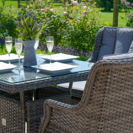 Victoria 4 Seat Square Dining Set with Square Chairs