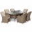 Winchester 6 Seat Oval Fire Pit Dining Set with Venice Chairs