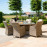 Winchester 6 Seat Oval Fire Pit Dining Set with Venice Chairs