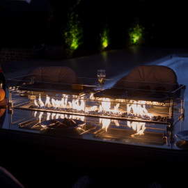 Winchester 8 Seat Oval Fire Pit Dining Set with Venice Chairs