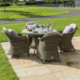 Winchester 4 Seat Round Dining Set with Heritage Chairs
