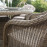 Winchester 6 Seat Round Ice Bucket Dining Set with Heritage Chairs Lazy Susan