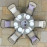 Winchester 6 Seat Round Ice Bucket Dining Set with Venice Chairs Lazy Susan