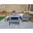 LUNA L shape sofa with gas firepit & ottomans