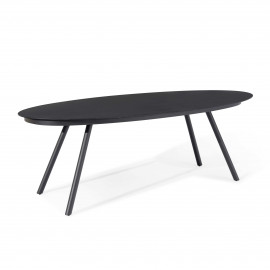 Marina 8 Seat Oval Dining Set / Charcoal