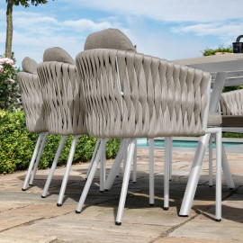 Marina 8 Seat Oval Dining Set / Charcoal