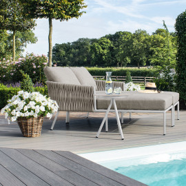 Marina Double Sunlounger Set / Sandstone
