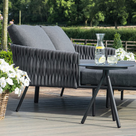 Marina Double Sunlounger Set / Charcoal