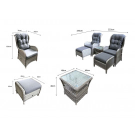 MEGHAN Reclining Lounge Set