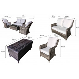 MIA 4 Seat Sofa Set