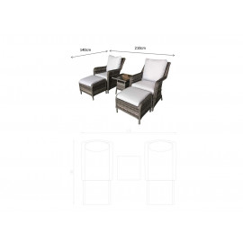 MIA Lounge Set Grey