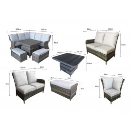 MIA Corner Dining with Lift Table