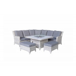 MEGHAN Large Corner Dining with Firepit