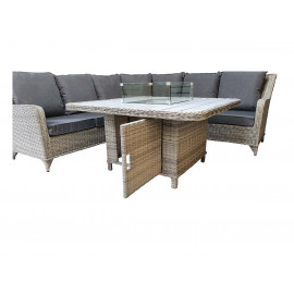 MEGHAN Large Corner Dining with Firepit