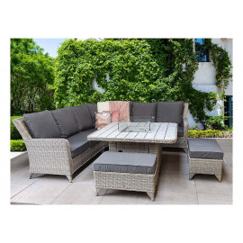 MEGHAN Large Corner Dining with Firepit