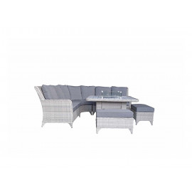 MEGHAN Large Corner Dining with Firepit