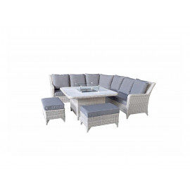MEGHAN Large Corner Dining with Firepit