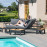 Oslo Chaise Sofa Set / Charcoal