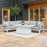 Oslo Corner Group with Rising Table / White
