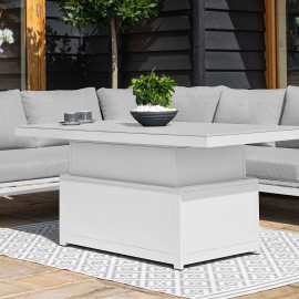 Oslo Corner Group with Rising Table / White