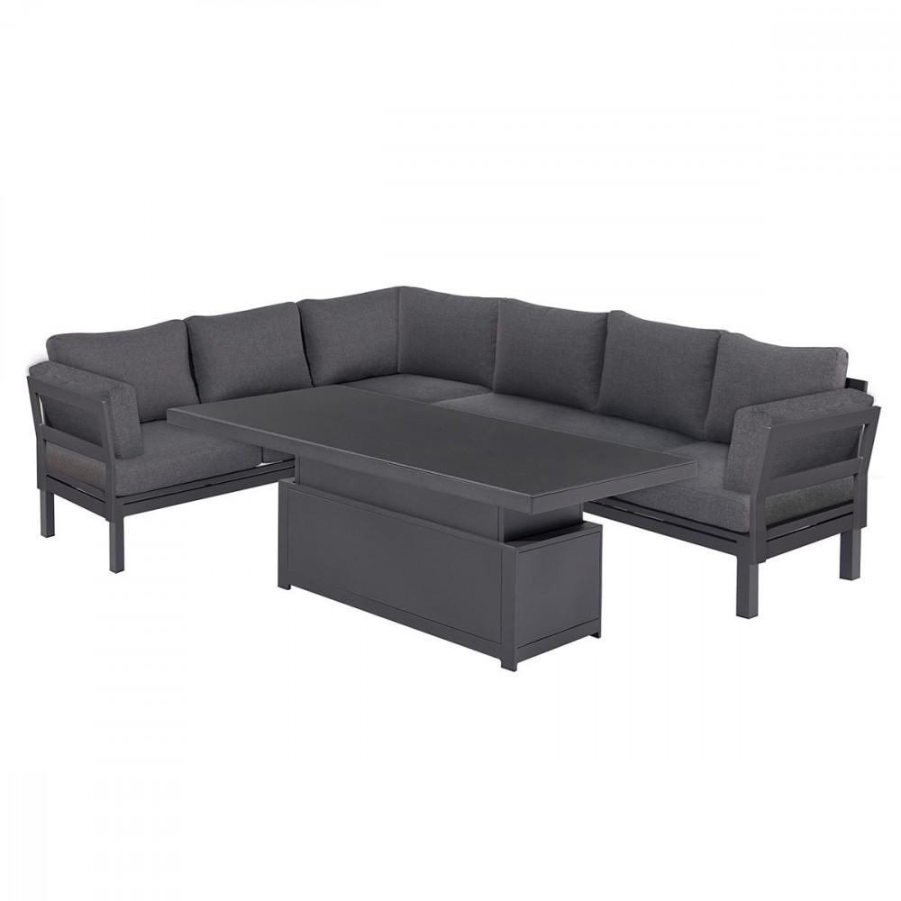 Oslo Corner Group with Rising Table / Charcoal