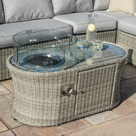 Oxford Large Corner Sofa with Fire Pit Coffee Table