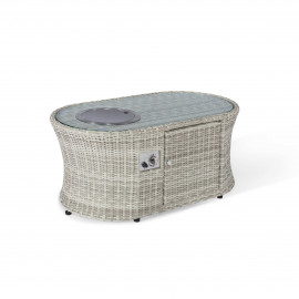 Oxford Small Corner Sofa Set with Fire Pit Coffee Table
