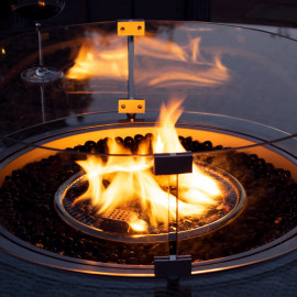 Oxford Royal U Shaped Sofa Set with Fire Pit Table