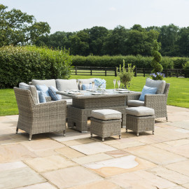Oxford Sofa Dining Set with Ice Bucket & Rising Table
