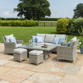 Oxford Sofa Dining Set with Ice Bucket & Rising Table