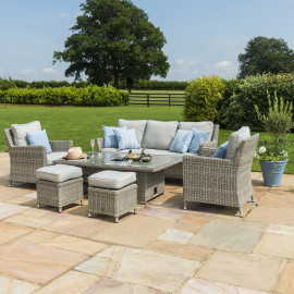 Oxford Sofa Dining Set with Ice Bucket & Rising Table