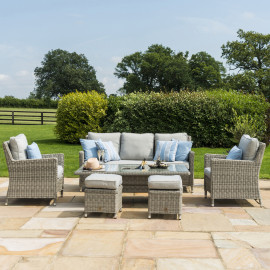 Oxford Sofa Dining Set with Ice Bucket & Rising Table