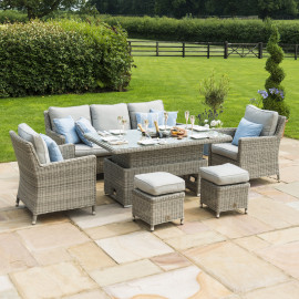 Oxford Sofa Dining Set with Ice Bucket & Rising Table