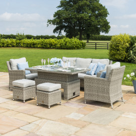 Oxford Sofa Dining Set with Ice Bucket & Rising Table