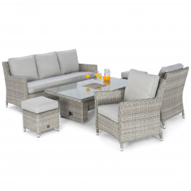 Oxford Sofa Dining Set with Ice Bucket & Rising Table