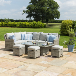 Oxford Corner Dining Set with Ice Bucket & Rising Table